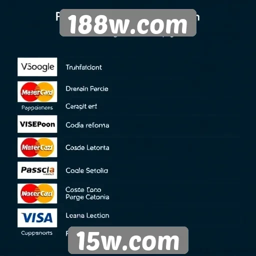 Métodos de pagamento aceitos no 188w.com